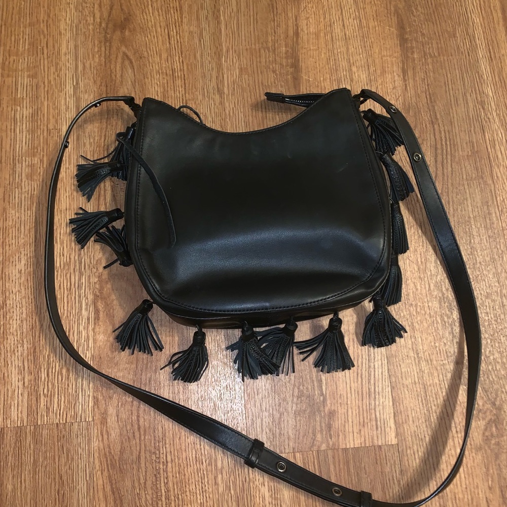 Black leather Rebecca minkoff purse